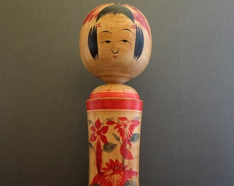 kokeshi japanese doll vintage traditional Naruko style by Sakurai Shoji 34 cms / 13,4 inches free, fast and tracked shipping