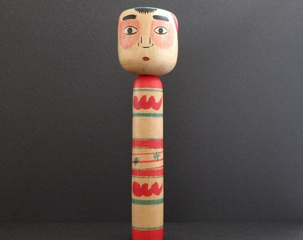 kokeshi doll vintage traditional Nakanosawa style by master Seya Juuji 31 cms / 12.2 inches free fast and trackedshipping