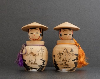 japanese kokeshi doll vintage creative 16 cms / 6,3 inches free fast and tracked shipping