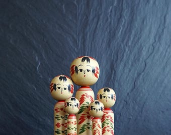 日本製木製こけし人形 7 1/8インチ サイン入り - Etsy 日本