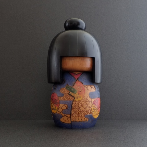 kokeshi japanese doll vintage creative by master Takamizawa Kazuo 25 cms / 9.8 inches free fast and tracked shipping