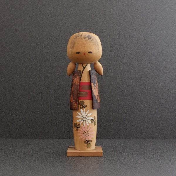 kokeshi japanese doll vintage creative by Tsutomu 16 cms / 6.3 inches  free fast and tracked shipping