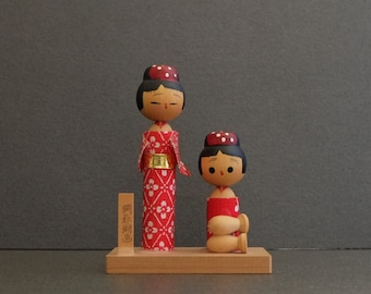 山川 勇 いさむ isamu 創作 こけし レトロ 可愛い kokeshi 人形 山川勇創作こけし、ヴィンテージ木製創作こけし、日本の手作り民芸品