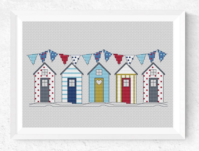 Beach Summer Modern Cross Stitch Pattern Easy Cross Stitch Digital Cross Stitch Printable Pdf Pattern Ocean Cross Stitch Chart Home Improvement Craft Supplies Tools Vadel Com