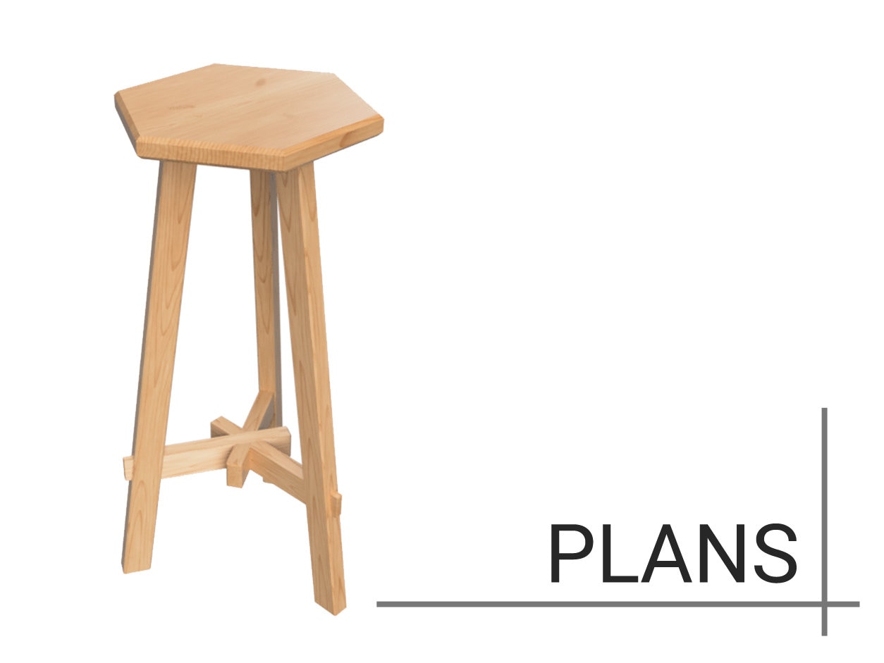 三脚スツール - 図面、寸法、詳細、注記 - Etsy 日本