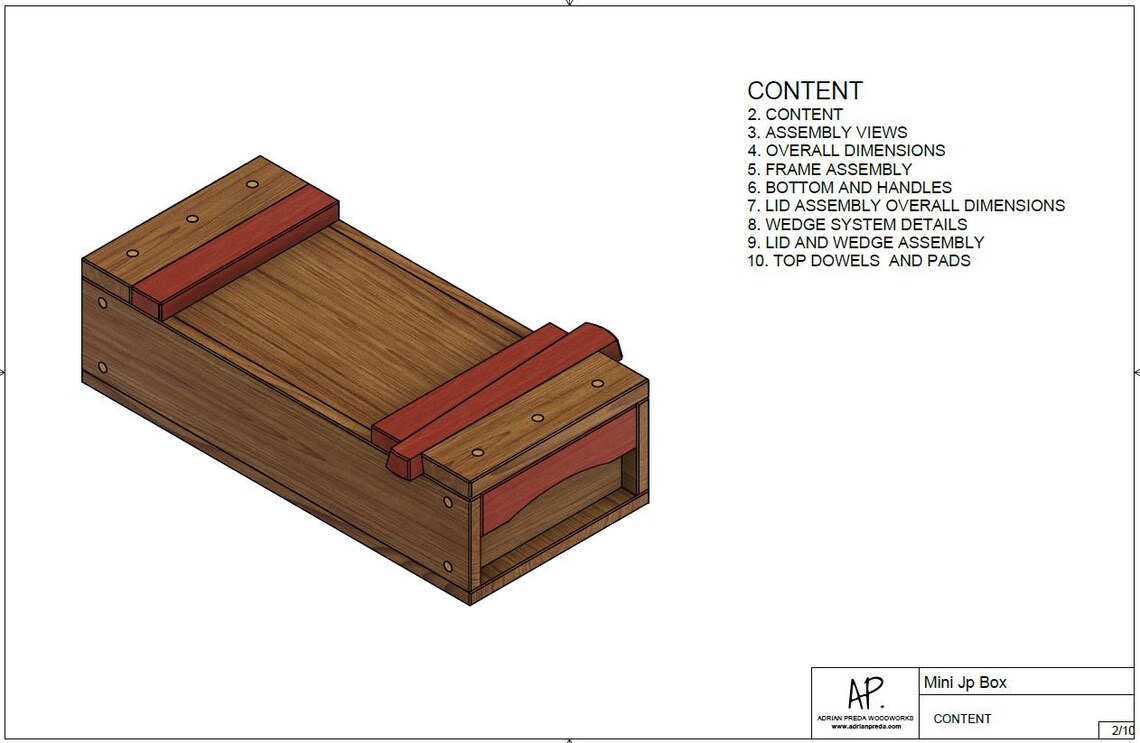 Mini Japanese Toolbox Plans Dimensions Details Notes Etsy UK