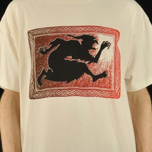 DOUBLE-SIDED Batten 'Witch' and Renaissance Skeleton Woodcut T-Shirt UNBLEACHED