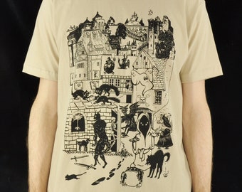 The Haunted Village Collage Tee BEIGE