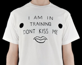 Cahun Facsimile Text &#39;I&#39;m in Training Don&#39;t Kiss Me&#39; Tee WHITE
