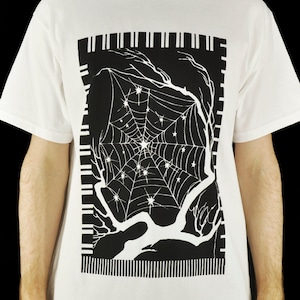 Blanding &#39;Spiderweb and Stars&#39; Collage Tee WHITE