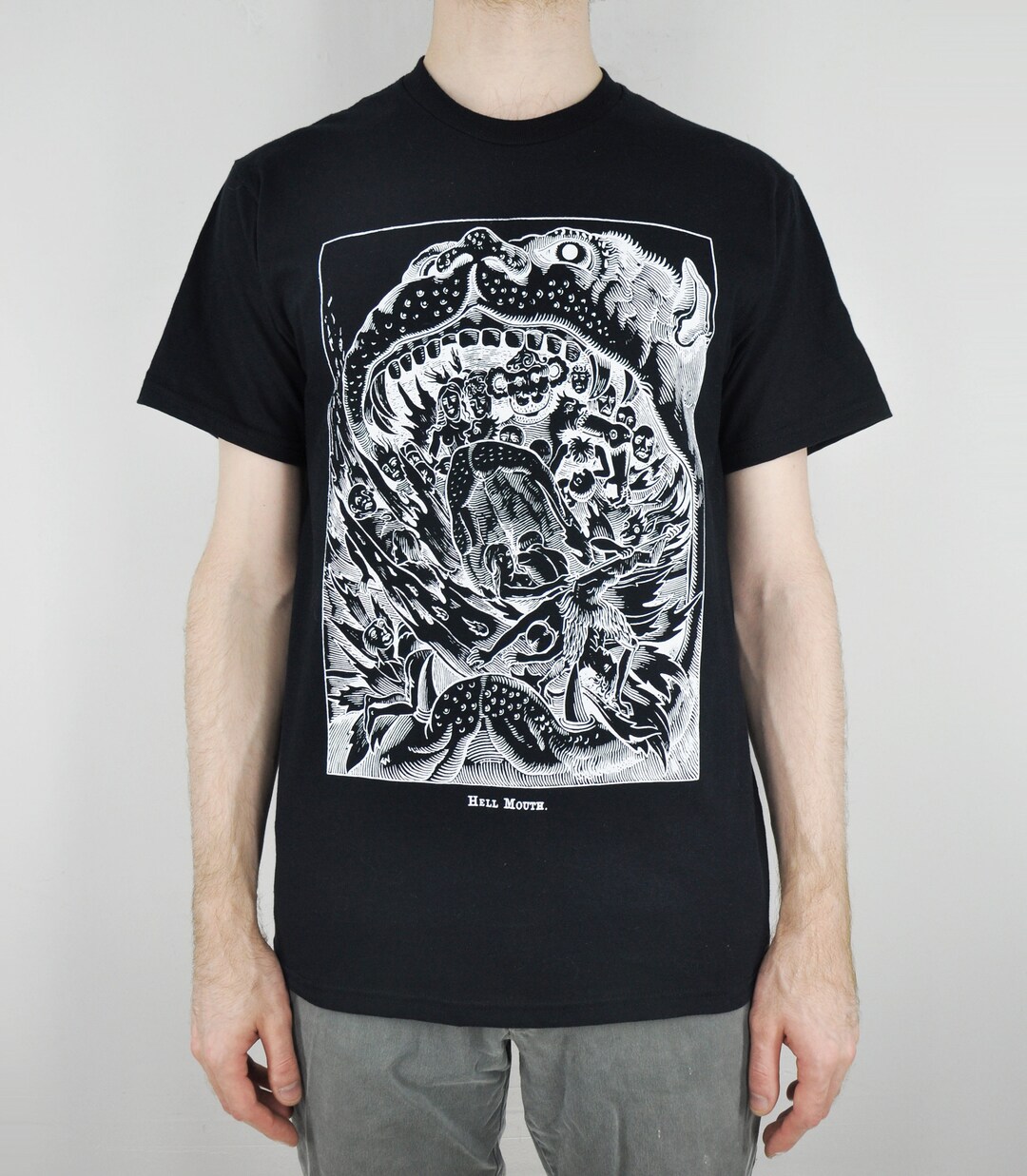 Medieval 'hellmouth' Tee - Etsy