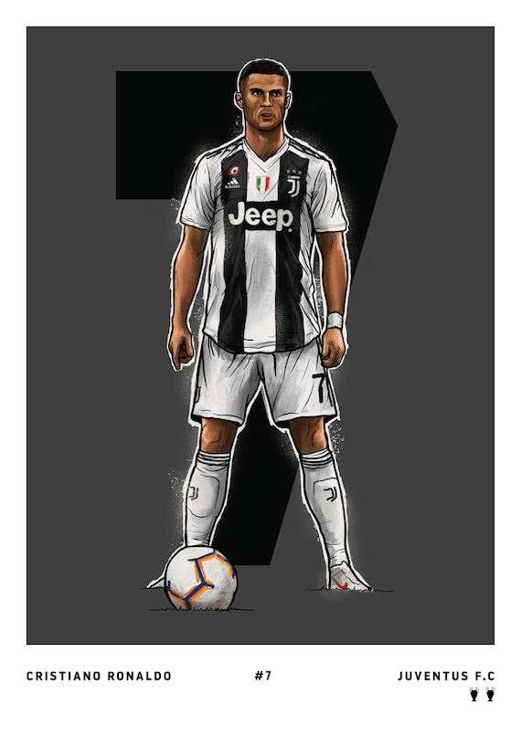 Poster A4 A3 juventus football Cristiano Ronaldo INSPIRED WALL ART Print