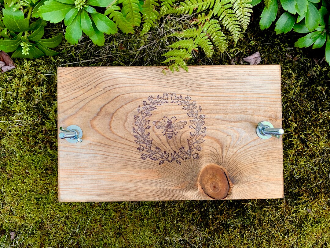 Flower Plant Press Kit, Rustic Botanical Solid Wood Press With Honey