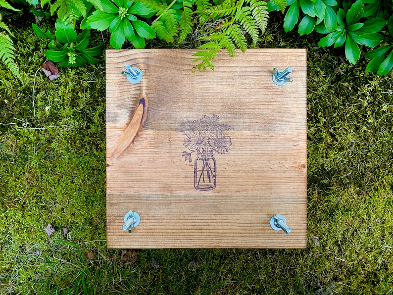 Flower Plant Press Kit Rustic Botanical Solid Wood Press With Etsy