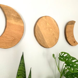 Handcut Rustic Wooden Lunar Moon Phase Wall Art - Etsy