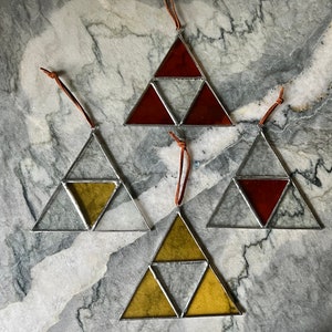 Stained Glass Triforce Ornaments