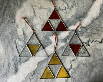 Stained Glass Triforce Ornaments