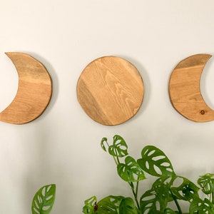 Handcut Rustic Wooden Lunar Moon Phase Wall Art - Etsy