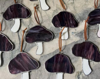 Stained Glass Mushroom Ornaments