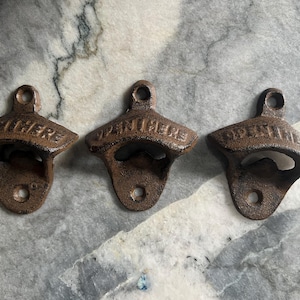 Cast Iron Wall Mounted Beer Bottle Openers - Set of 30