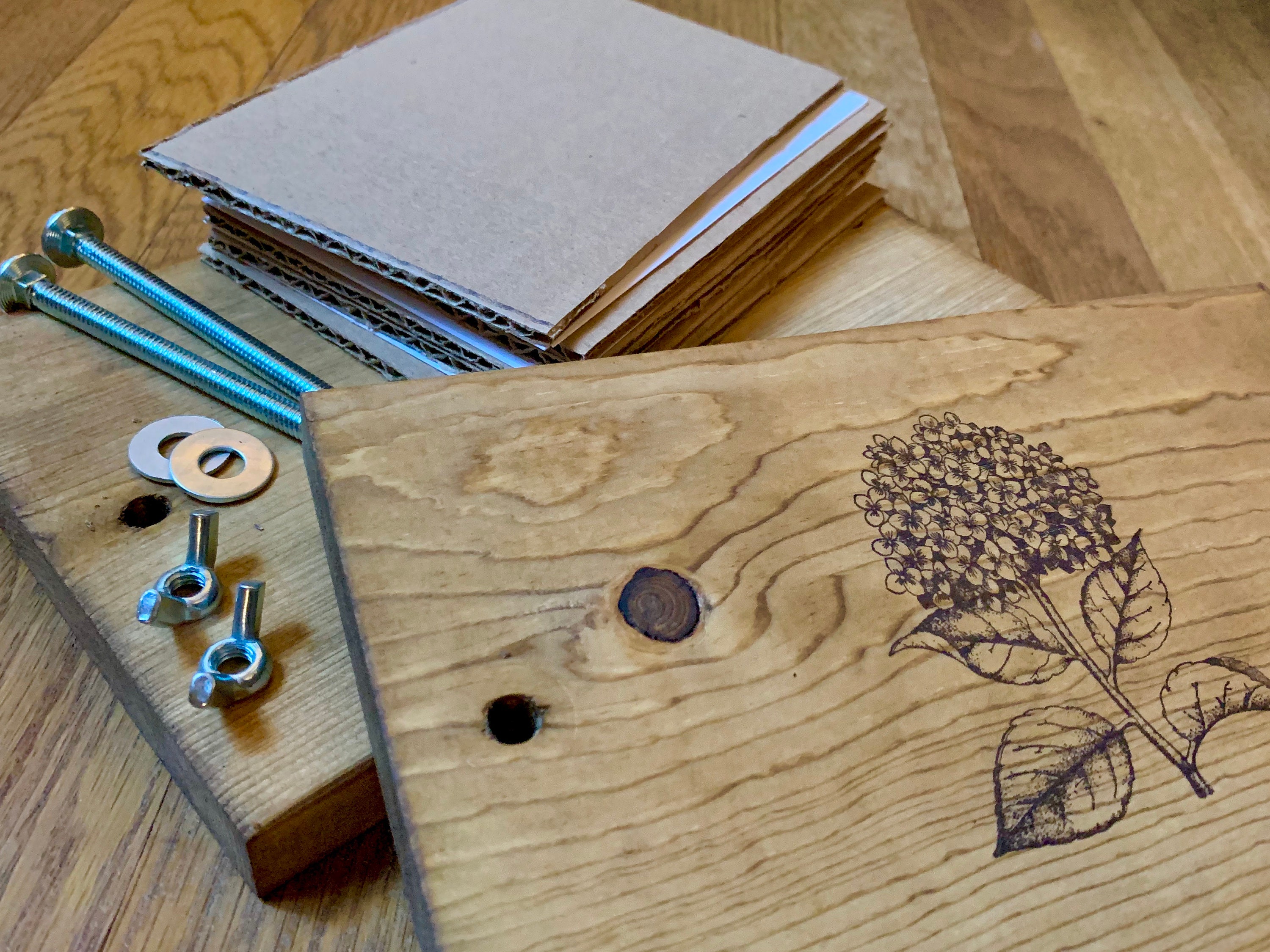 Small Flower Plant Press Kit Rustic Botanical Solid Wood Etsy