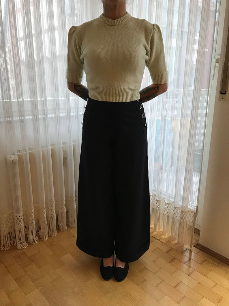 navy blue sailor pants