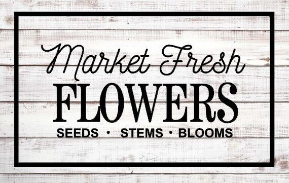 Download Market Fresh flowers SVG DXF File / Silhouette / Cricut ...