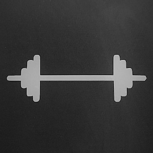 Barbell Vinyl Decal for Laptops, Cars, Cups, Water Bottles Etc.