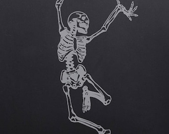 Dancing Skeleton Vinyl Decal