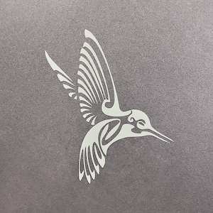 Tribal Hummingbird Vinyl Decal For Long-lasting Indoor/Outdoor Use on Laptops, Cups, Water Bottles, Ceramics, Metal, Cars, Etc.