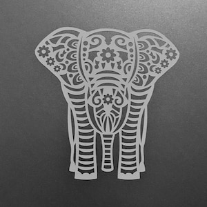Tribal Elephant Vinyl Decal for Laptops, Cars, Cups, Water Bottles Etc.