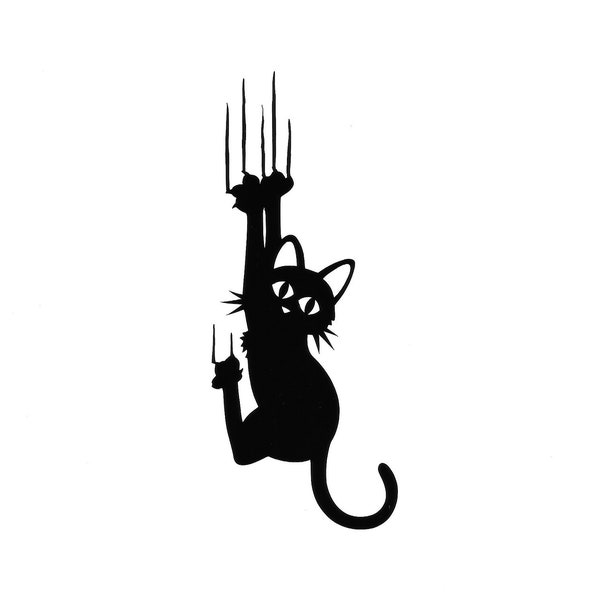 Mischief Scratching Cat Vinyl Decal