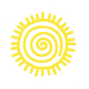 Sun Petroglyph Indoor/Outdoor Permanent Adhesive Vinyl Decal