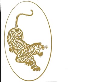 Tiger Design Permanent Adhesive Vinyl Decal
