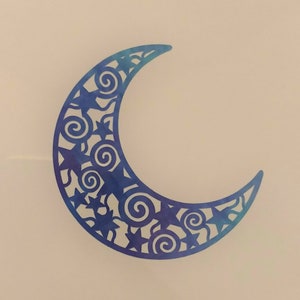 Decorative Crescent Moon Vinyl Decal For Laptops, Cups, Water Bottles, Ceramics, Metal, Cars, Etc.