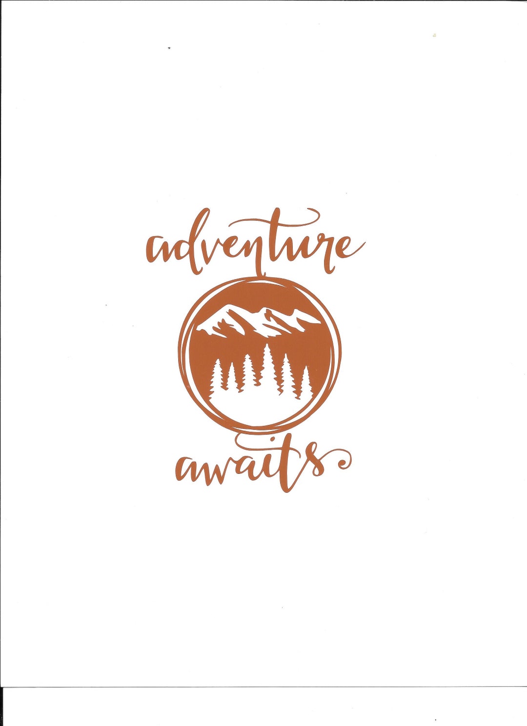 Adventure Awaits Mountains Vinyl Decal for Laptops, Cars, Cups, Water ...