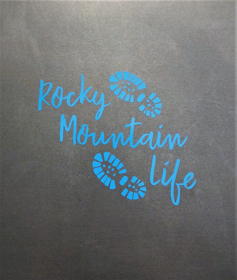 Ceramics Water Bottles Etc. Metal Cups Rocky Mountain Life Vinyl Decal For Laptops Cars