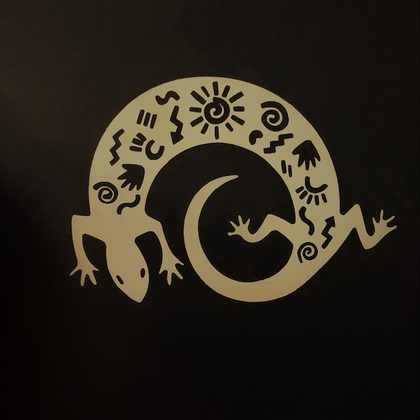 Native American Lizard Vinyl Decal