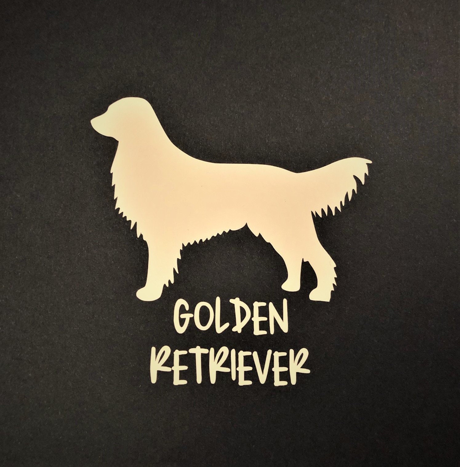 Golden Retriever Standing Silhouette Vinyl Decal For Laptops Etsy