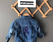 Epilepsy Awareness custom hand painted distressed denim - jackets and vests.