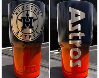 Houston Astros Powdercoated Yeti Tumbler, Free Personilization!