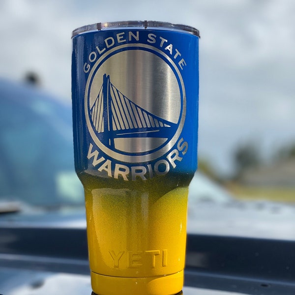 Golden State Warriors Powdercoated Yeti Tumbler, Free Personilization!