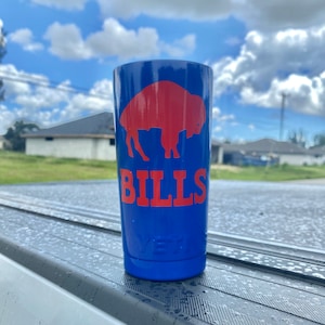 Buffalo Bills Powdercoated Yeti Tumbler, Free Personilization! image 2