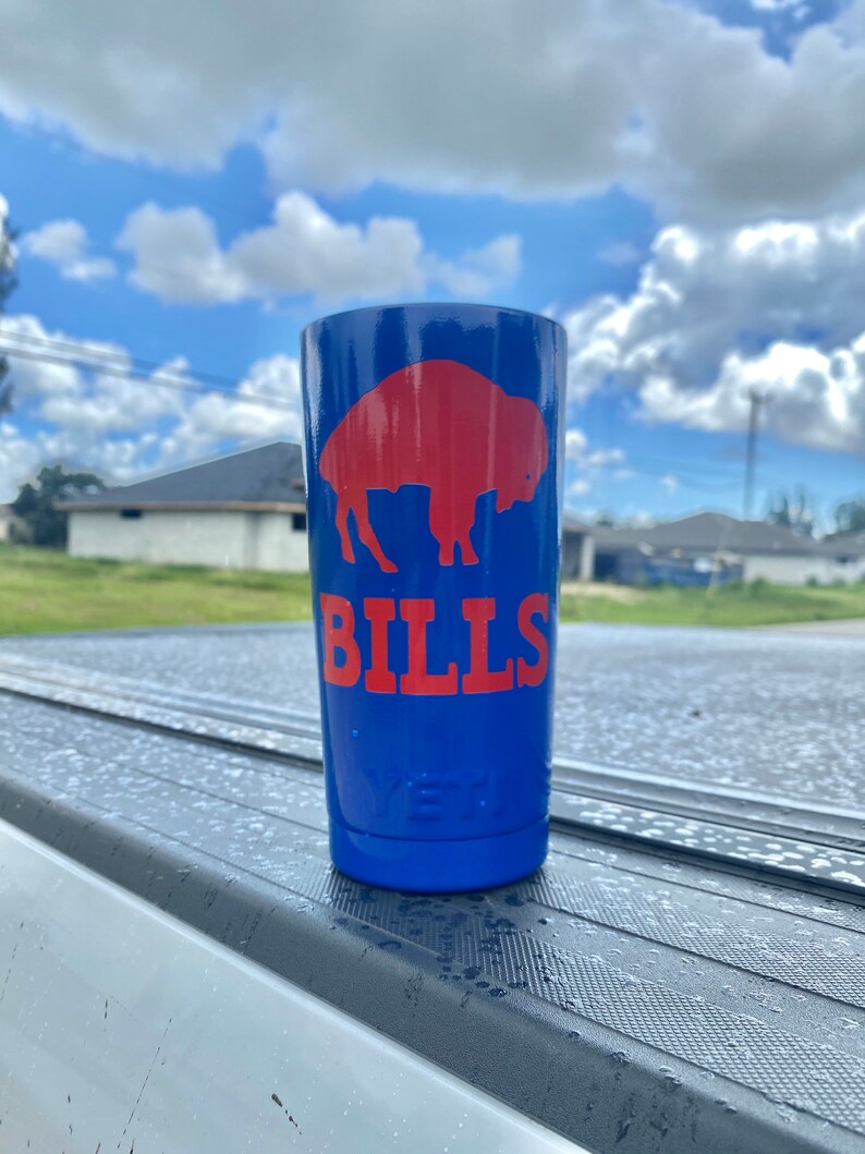 Buffalo Bills Powdercoated Yeti Tumbler, Free Personilization! image 2