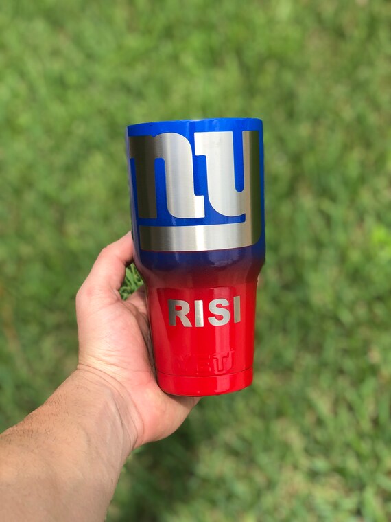 New York Giants Powdercoated Yeti Tumbler, Free Personilization 