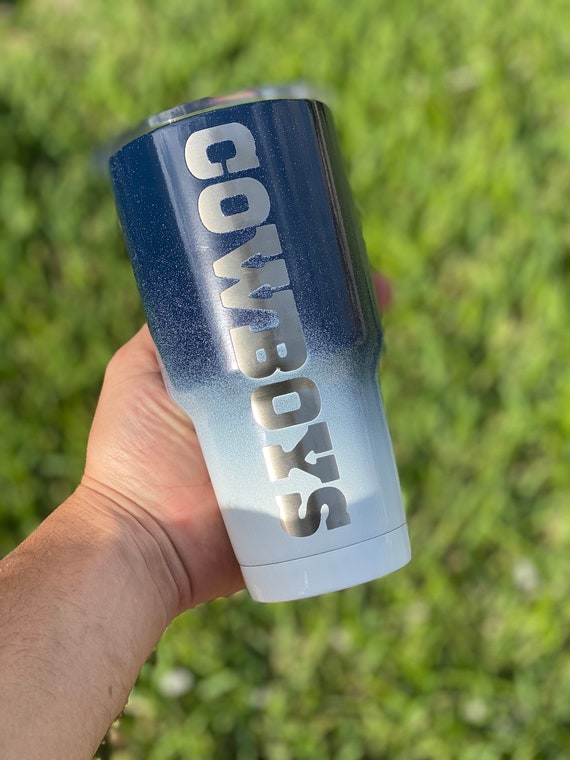 Dallas Cowboys-inspired Swirl Design on 30oz Yeti Cup