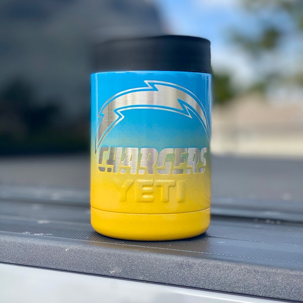 Los Angeles Chargers  Powdercoated Yeti Tumbler, Free Personilization!