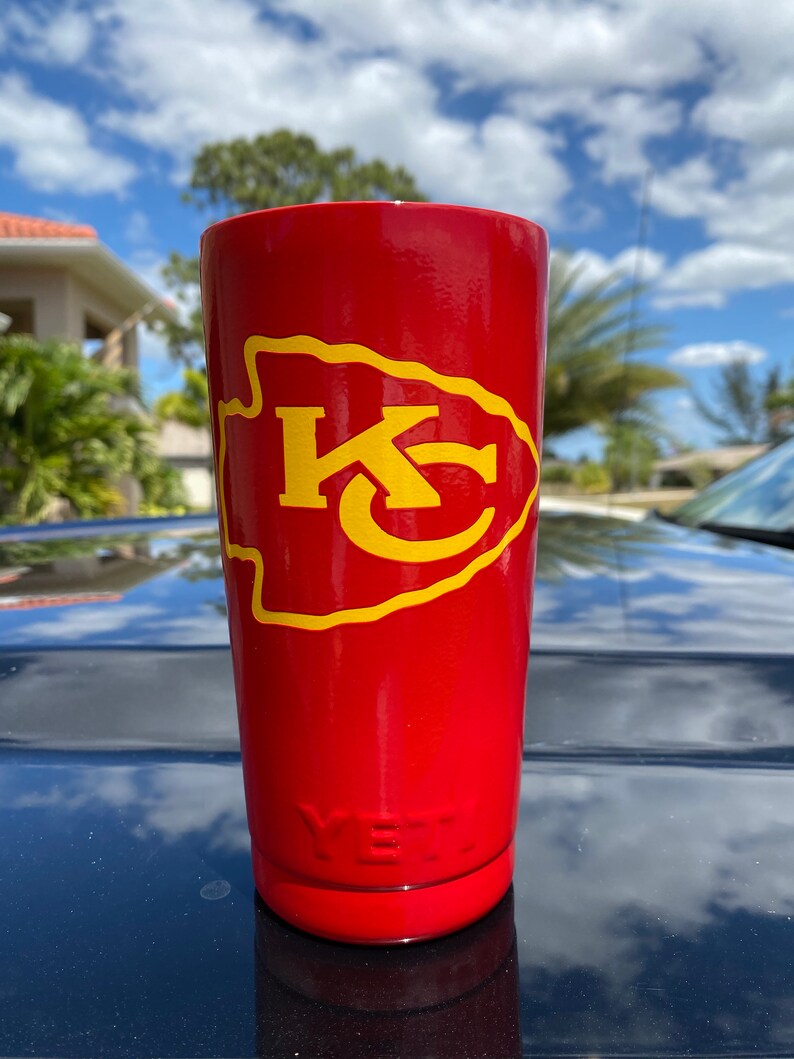 Kansas City Chiefs Powdercoated Yeti Tumbler Free - Etsy