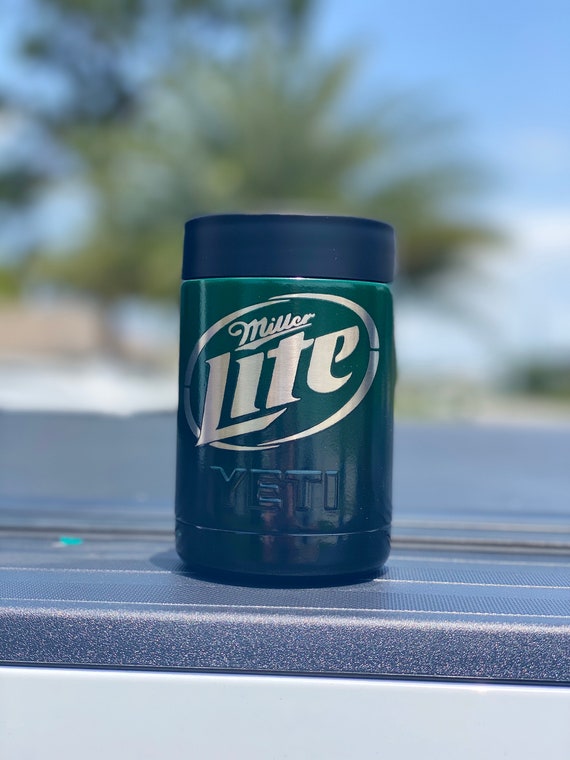 Miller Light Beer Style Powdercoated Yeti Colster, Any Logo/design