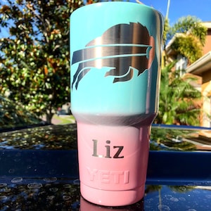 Buffalo Bills Powdercoated Yeti Tumbler, Free Personilization! image 4